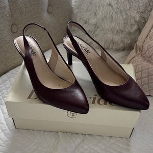 Easy Street Women's Burgundy Slingback Heels